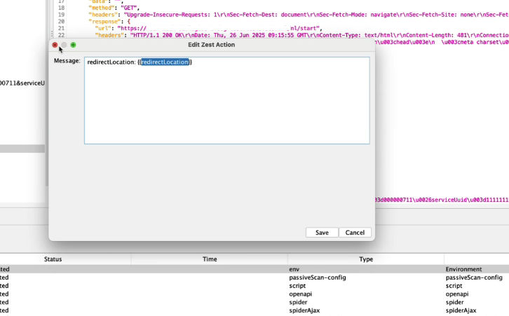 Screenshot: redirect location toevoegen: Screenshot: redirect location toevoegen